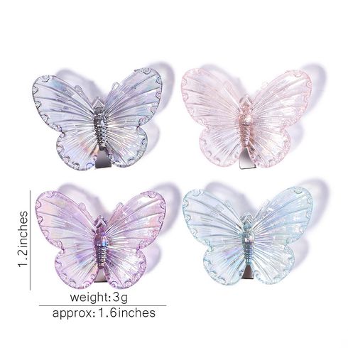 10-pack Butterfly Hair Clips per ragazza Multicolore big image 3