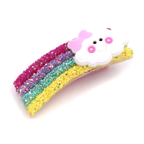 3-pack Multi-shape Rainbow Hair Clips for Girl Apricot Yellow big image 3