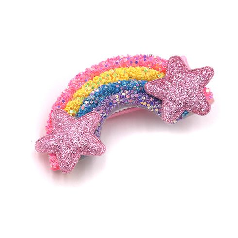 3-pack Multi-shape Rainbow Hair Clips for Girl Apricot Yellow big image 4
