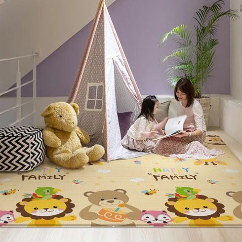 Tapis de bébé pour ramper bébé tapis de jeu tout-petits enfants tapis tapis de jeu de dessin animé (70,87 * 59,06 pouces)