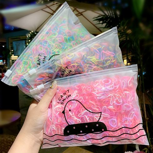 500-piece Pretty Disposable Hair Ropes for Girls