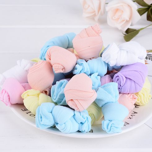 10-pairs Baby / Toddler / Kid Solid Breathable Lightweight Thin Disposable Socks White big image 4