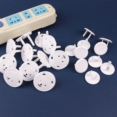 Capas de tomada de plástico com 10 tampas de tomadas elétricas tampas de tomadas protetor de tampas de proteção de bebê tampas de segurança para bebês proteção de segurança de crianças evita choques elétricos