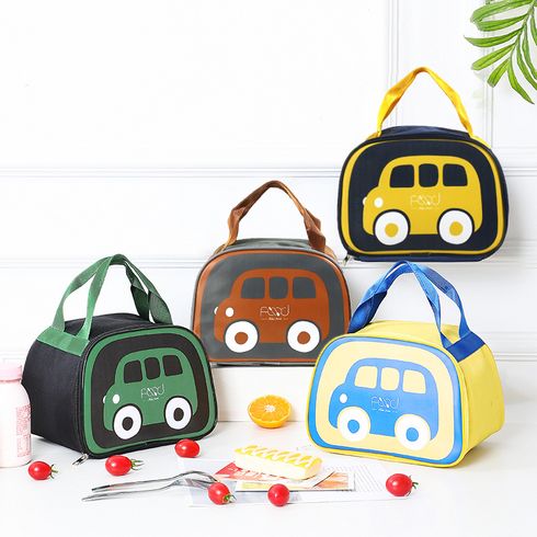 Cartoon Car Kids Insulated Lunch Box Reusable Cooler Thermal Meal Tote for School Travel Picnic