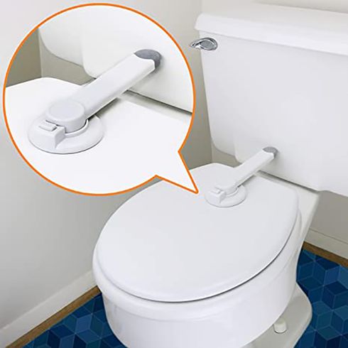 2-pack Toilet Locks Toilet Lid Lock with Arm – No Tools Needed Easy Installation with 3M Adhesive – Top Safety Toilet Seat Lock – Fits Most Toilets – White