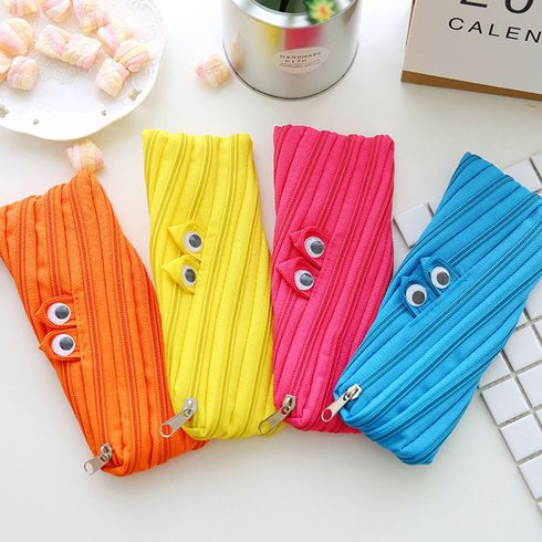 Zipper Pencil Case Cartoon Pencil Pouch Zippered Pen Pouch Fun Stationery Bag Durable Pencil Bags Pencil Box Lightweight Storage Gift for School Office Home Travel 