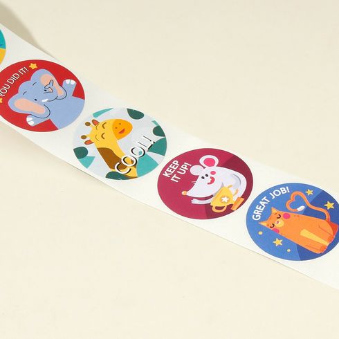 Cute Stickers Labels Roll Round Cartoon Labels for Envelope Seals Stickers Cards Gift Boxes Decoration White big image 7