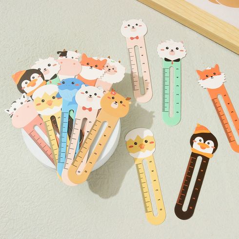 50pcs Cute Animals Bookmarks Ruler for Kids Students Cartoon Animal Party Favor