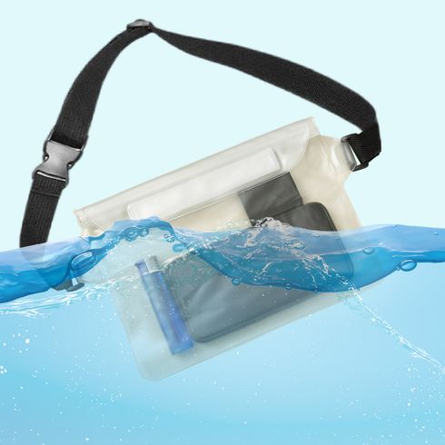Waterproof Waist Bag Drifting Swimming Bag Diving Crossbody Bag Mobile Phone Dry Bag Boating Sports Beach Pack White big image 1