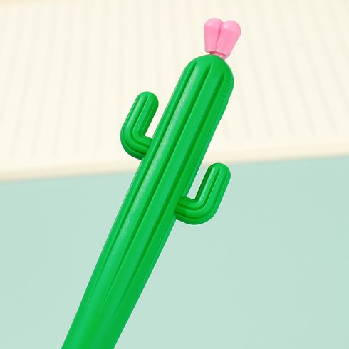 4-pack Cactus Shaped Gel Pens Creative Gifts Black Ink Cacti Pen Cute Saguaro Gel Ink Pens Ball Point Pens for Office School Supplies Prize Student Creative Gift Pink big image 5