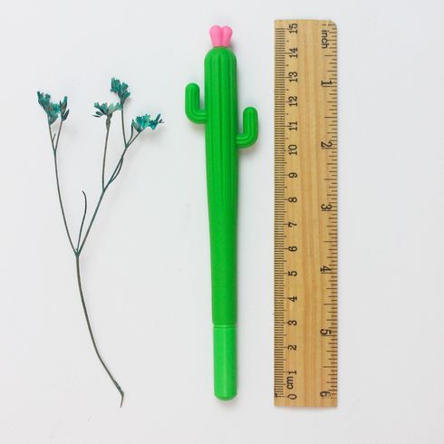 4-pack Cactus Shaped Gel Pens Creative Gifts Black Ink Cacti Pen Cute Saguaro Gel Ink Pens Ball Point Pens for Office School Supplies Prize Student Creative Gift Pink big image 10