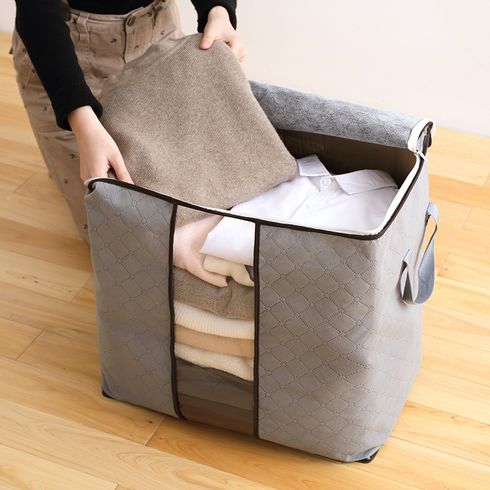 Collapsible Clothes Storage Bag Grey big image 1