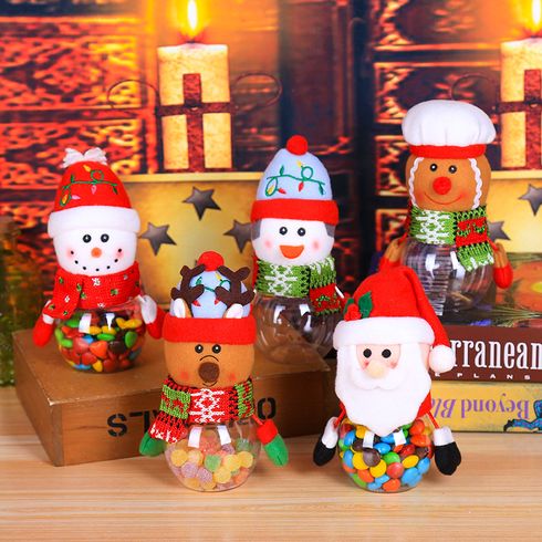 Babbo Natale pupazzo di neve barattolo di caramelle sacchetti regalo di natale biscotto al cioccolato caramelle bottiglia di immagazzinaggio