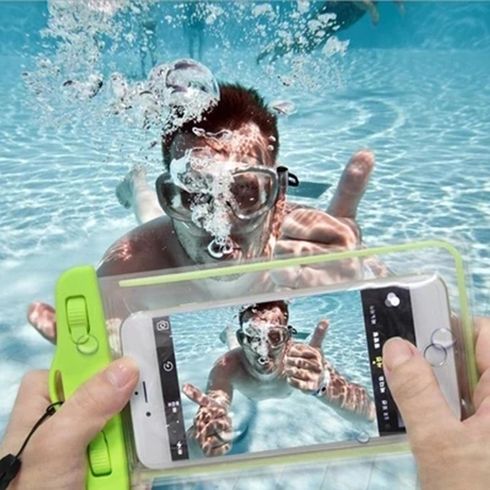 Luminous Waterproof Swimming Phone Bag With Neck Strap