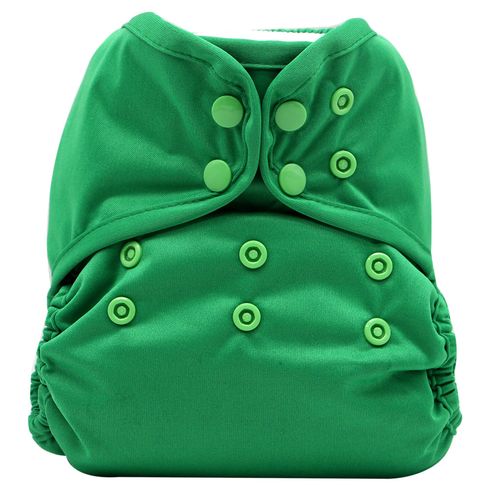 Solid Cloth Diaper Waterproof Baby Washable Diapers Reusable Cloth Nappies Green big image 1