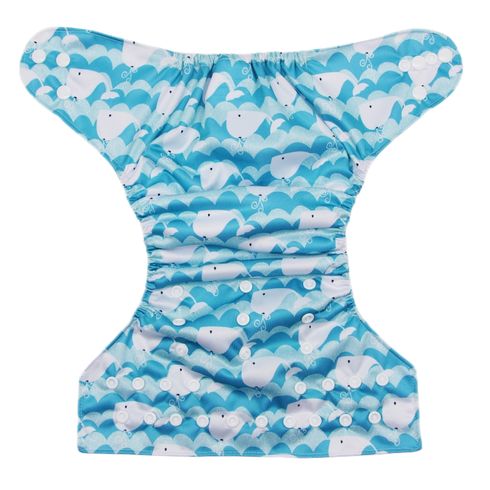 Cartoon Baby Washable Adjustable Cloth Diaper Waterproof Breathable Eco-friendly Diaper Color-A big image 3