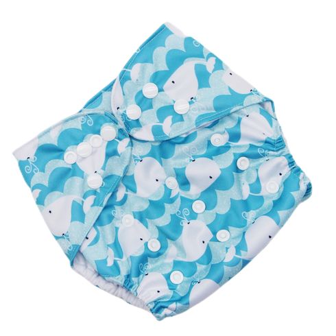 Cartoon Baby Washable Adjustable Cloth Diaper Waterproof Breathable Eco-friendly Diaper Color-A big image 4