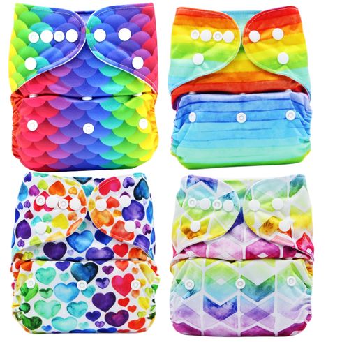 Multicolor Print Asenappy Cloth Diaper for Baby