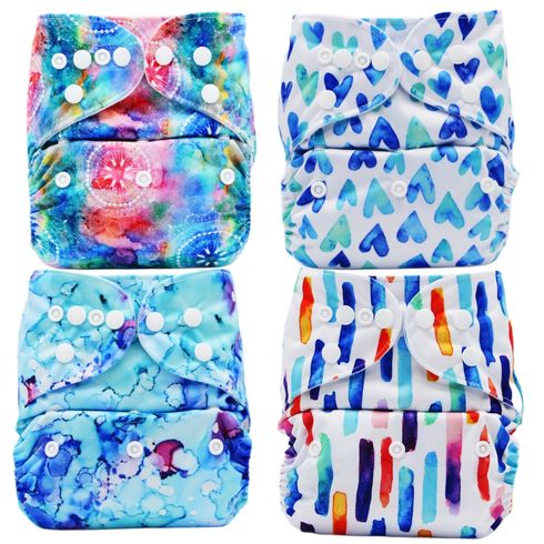 Multicolor Print Asenappy Cloth Diaper for Baby