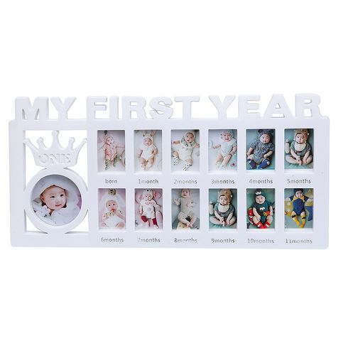 My First Year Frame Baby Picture Keepsake Frame for Photo Memories for Newborn Gifts White big image 3