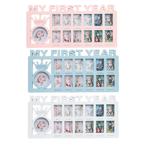 My First Year Frame Baby Picture Keepsake Frame for Photo Memories for Newborn Gifts White big image 7