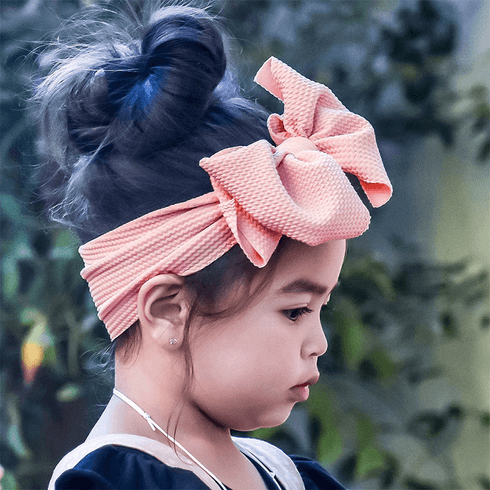 Bow Decor Textured Cloth Headband for Girls
