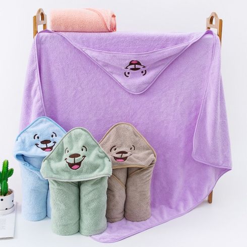 Cartoon Hooded Animal Baby Bathrobe Coral Fleece Baby Spa Towel Kids Bath Robe Infant Beach Towels