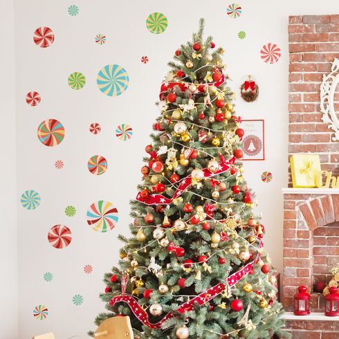Christmas Candy Wall Stickers Wall Art Decals for Xmas Candyland Background Decoration