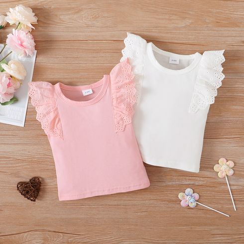 Baby Girl Solid Ruffled Tank Top