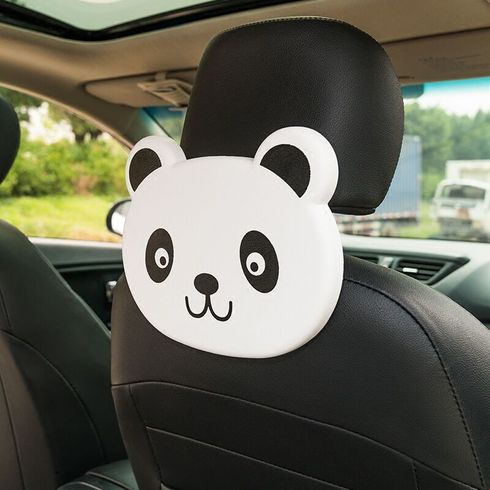 Cartoon Car Back Seat Foldable Dining Table Multifunction Cup Holder Baby Kid Car Dinner Plate Beverage Tray White big image 2