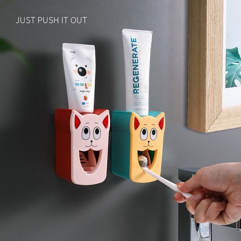 Espremedor de pasta de dente automático dispensador de pasta de dente de montagem na parede para crianças acessórios de banheiro
