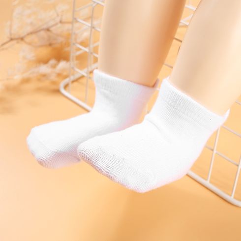 Baby / Toddler Solid Antiskid Socks White big image 4