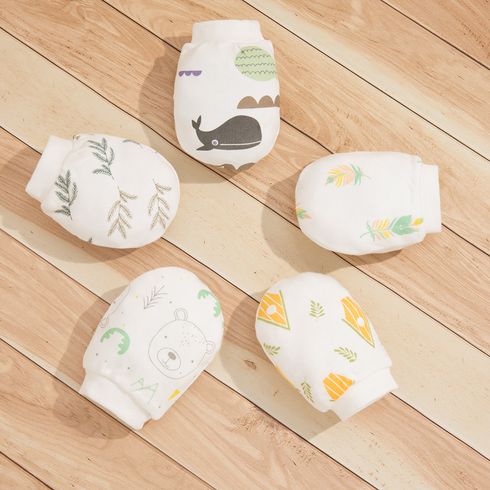 Cartoon Babydruck Anti-Kratz-Handschuhe