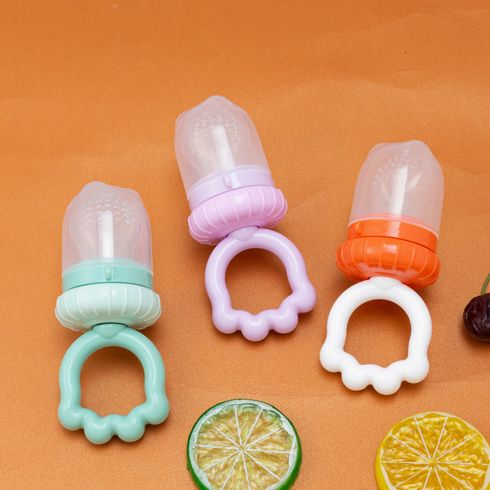 bpa free الطفل الخضار الفاكهة تغذية الغذاء هوة مضغ المغذية الطفل سيليكون هوة تدليك اللثة ضوء ارجواني big image 3