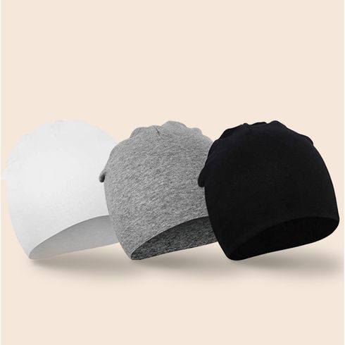3-pack Baby Plain Beanie Hat
