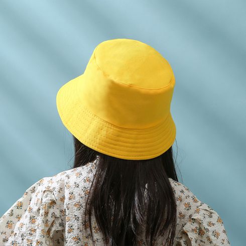 Double Sided Bucket Hat for Mom and Me Yellow big image 5