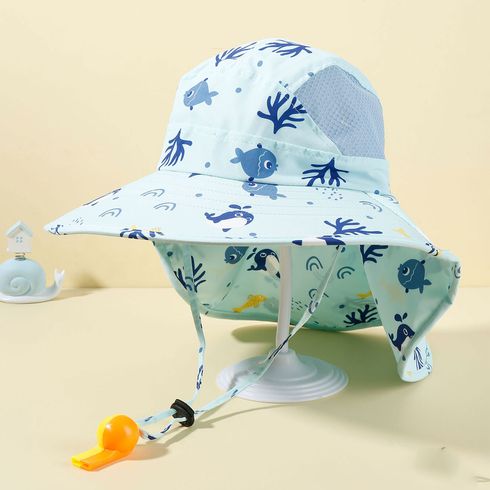 Toddler Dinosaur Print Sun Protection Hat with Whistle