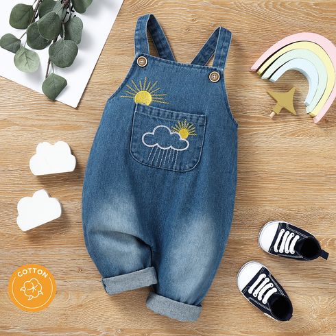 100% Cotton Baby Boy/Girl Embroidered Denim Overalls