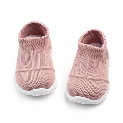 Baby / Toddler Fashionable Solid Flyknit Prewalker Athletic Shoes Pink big image 2