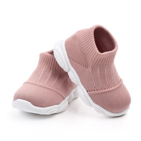 Baby / Toddler Fashionable Solid Flyknit Prewalker Athletic Shoes Pink big image 6