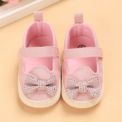 Baby / Toddler Rhinestone Bowknot Slip-on Prewalker Shoes