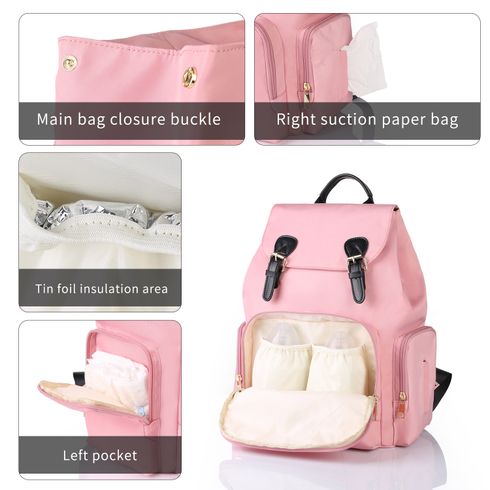 100% Cotton Diaper Bag Backpack Large Capacity Multifunction Waterproof Mommy Maternity Bag Backpack Travel Baby Nappy Changing Backpack