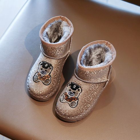Toddler / Kid Cartoon Bear Slip-on Warm Fleece-lining Boots