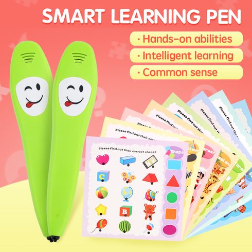 Voice Learning Book With Interactive Pen Educational Toys Kids Click Read Book Pen With 12pcs Card Learning Educational Toy with Electronic Pen