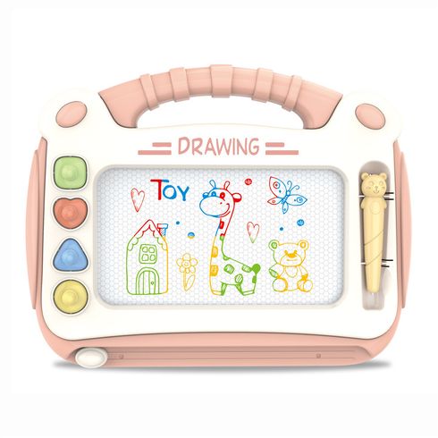 Magnetic Drawing Board Kids Erasable Doodle Board Writing Painting Sketch Pad Educational Learning Toy Pink big image 4