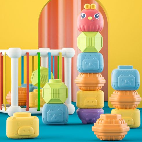 Baby Shape Sorting Toy Montessori Learning Educational Toys Sensory Shape Cube Sorter Toy (Random Color)