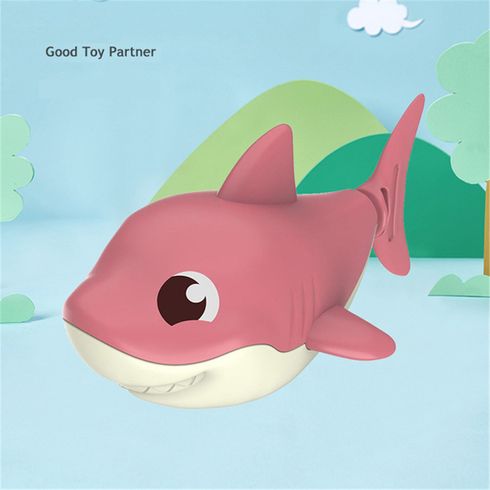 Baby Bathing Toy Kids Cute Shark Puffer Bathroom Toys Color-A big image 1