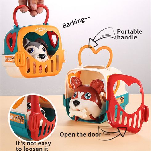 Plastic House Toddlers/Kids Play House Toy Puppy Dog Simulation Animal Boys and Girl(The Colors of Spare Parts are Random, and 4 Puppy Styles are Shipped Randomly)