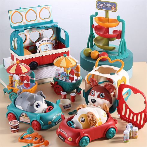 Plastic House Toddlers/Kids Play House Toy Puppy Dog Simulation Animal Boys and Girl(The Colors of Spare Parts are Random, and 4 Puppy Styles are Shipped Randomly) Color-A big image 6