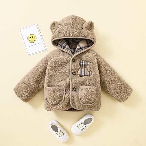 1 unidade Bebé Menino Urso Infantil Manga comprida Blusões e casacos